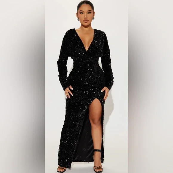 Fashion Nova | Dresses | Fashion Nova One And Only Sequin Gown Black New With Tags | Poshmark Fashion Nova | Dresses | Fashion Nova One And Only Sequin Gown Black New With Tags | Poshmark